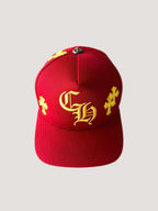 Chrome Hearts Red & Yellow Cross Patch Baseball Cap
