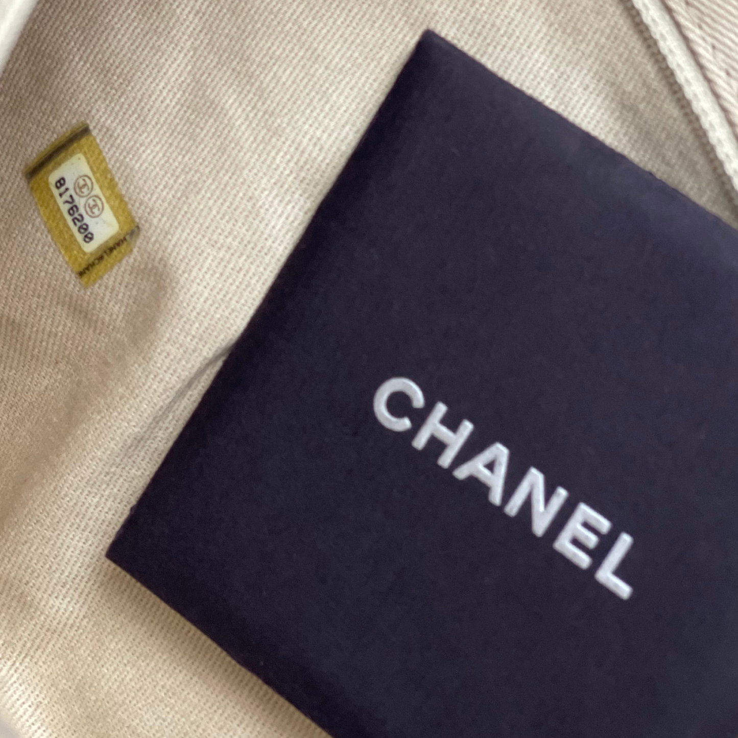 1990 Chanel Spring/Summer Canvas Bag with Coloured Leather Camellia Applique