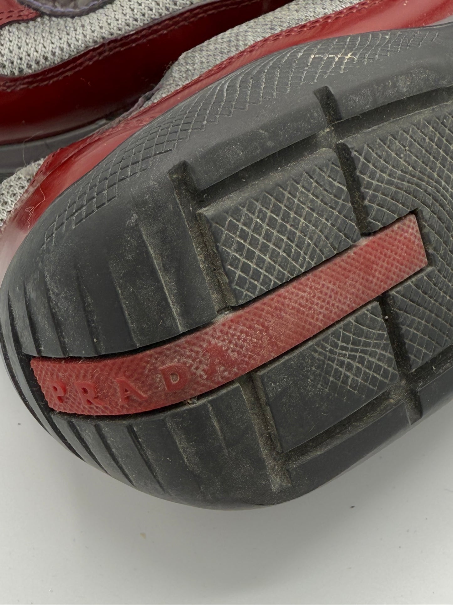 Prada Men’s Burgundy and Red Trainers