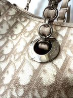Vintage Christian Dior Trotter Canvas Romantique Chain Tote Bag