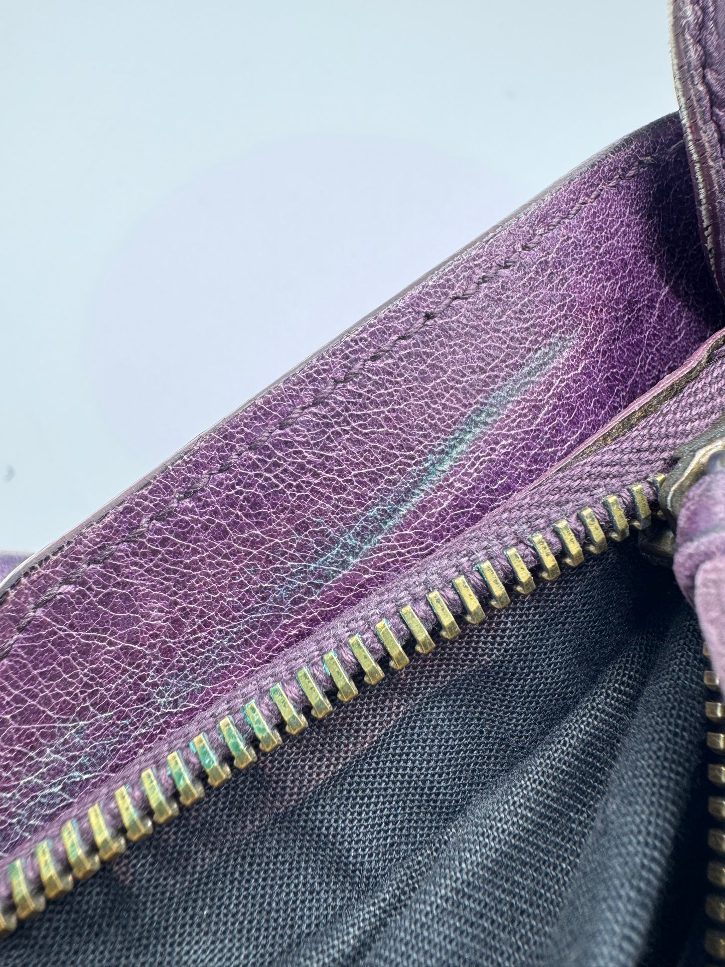 Balenciaga Eggplant Motorcycle First Bag