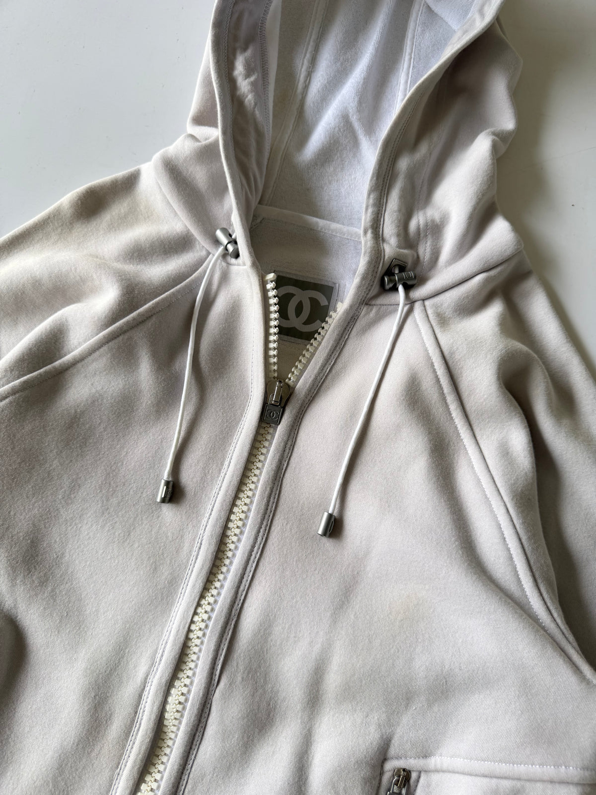 Vintage Chanel Sport Line Zip-up Hoodie with Coco Mark