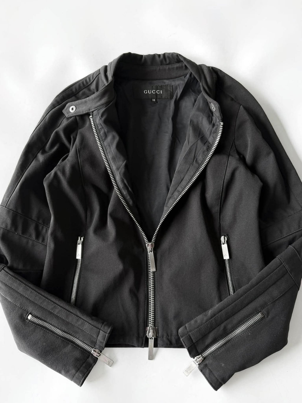 Vintage A/W1998 Gucci Black Nylon Biker Jacket