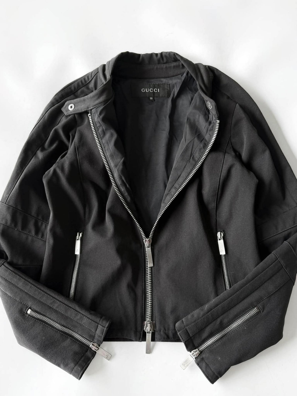 Vintage A/W1998 Gucci Black Nylon Biker Jacket