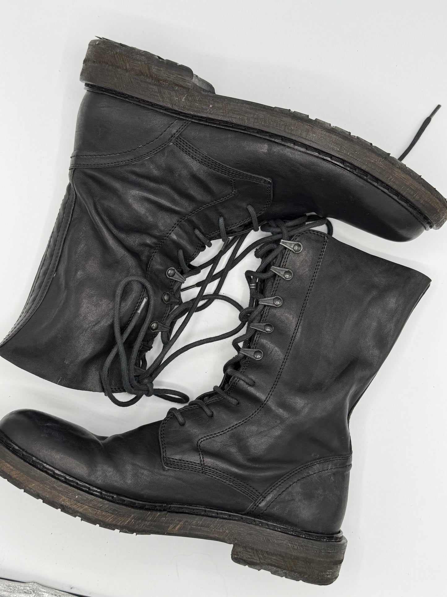 Ann Demeulemeester Bozo Nero Combat Boots