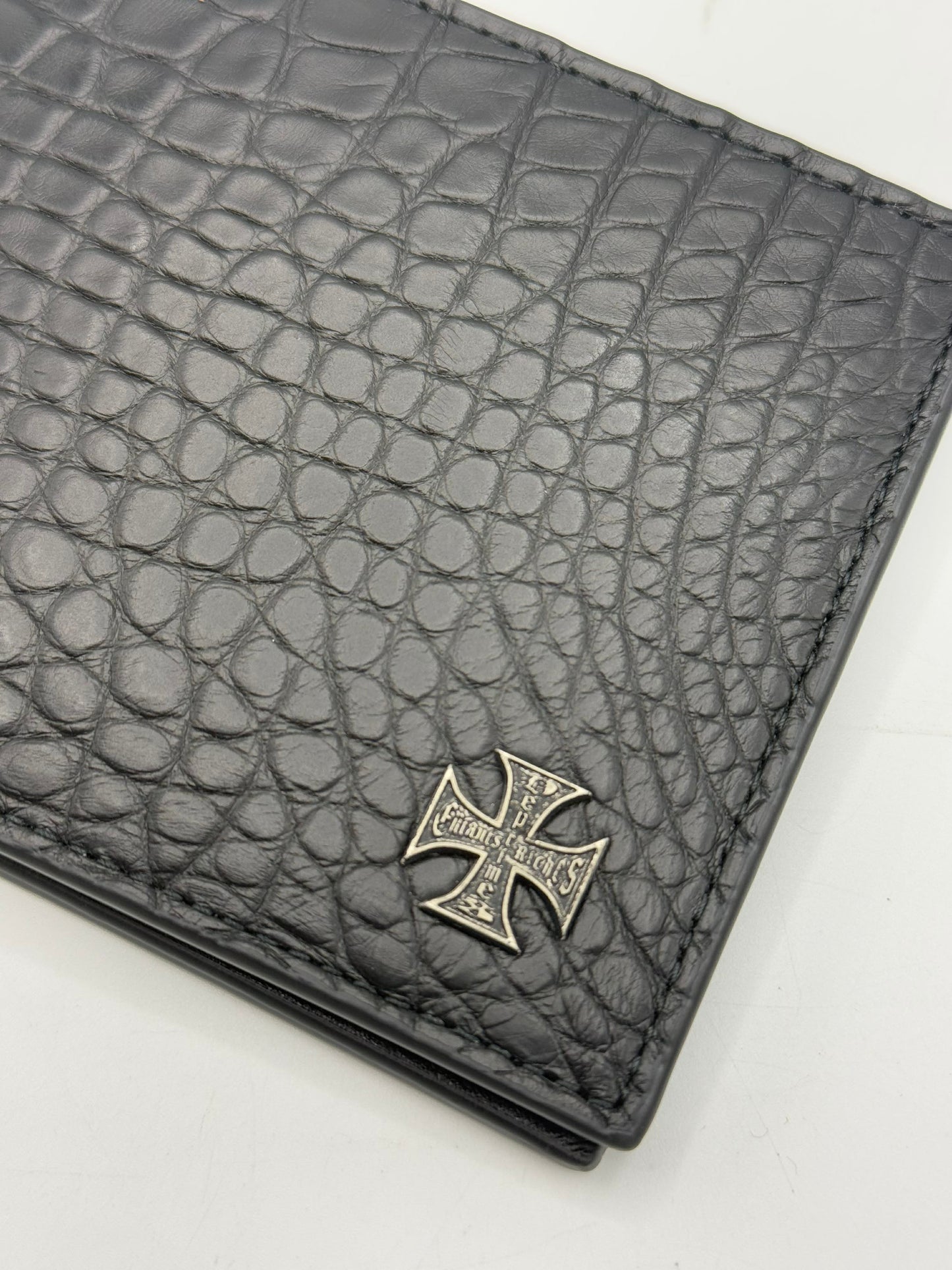 Enfants Riches Déprimés Iron Cross Crocodile Leather Wallet