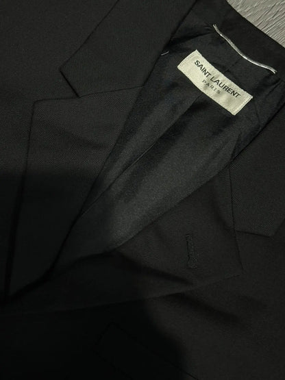 Saint Laurent Hedi Slimane SS14 3 Botton Black Suit