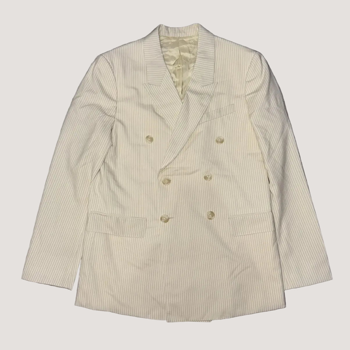 Celine by Hedi Slimane SS20 Pinstripe Double Breasted Blazer