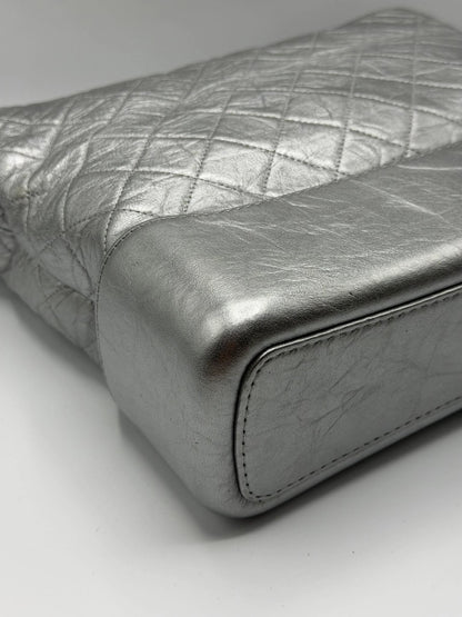 Chanel Gabrielle Metallic Silver Hobo Bag
