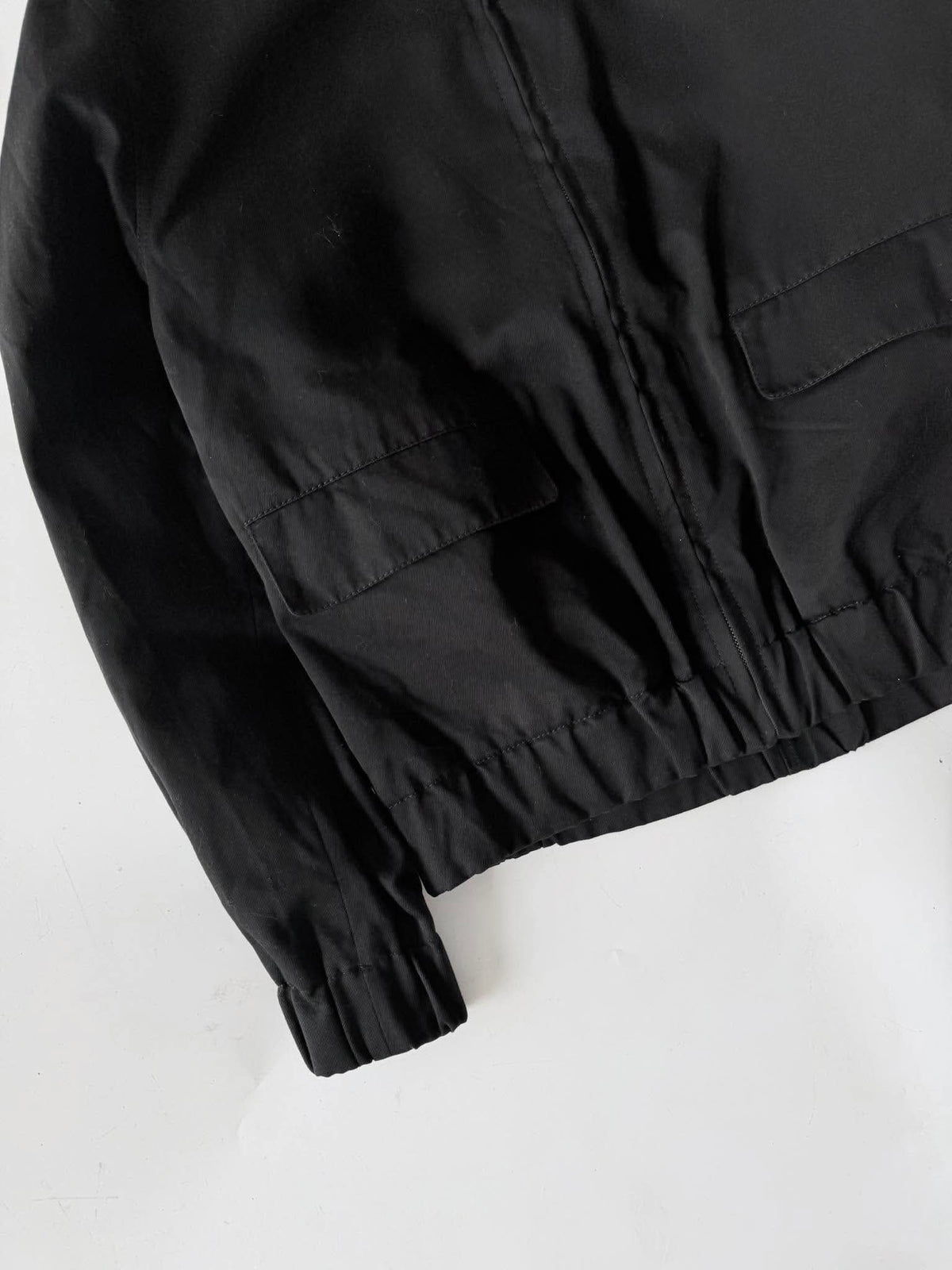 Vintage Hermes Black Zip Bomber Jacket