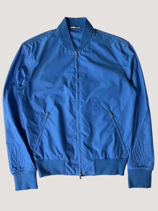 Hermes Blue Double Sided Zip Bomber Jacket