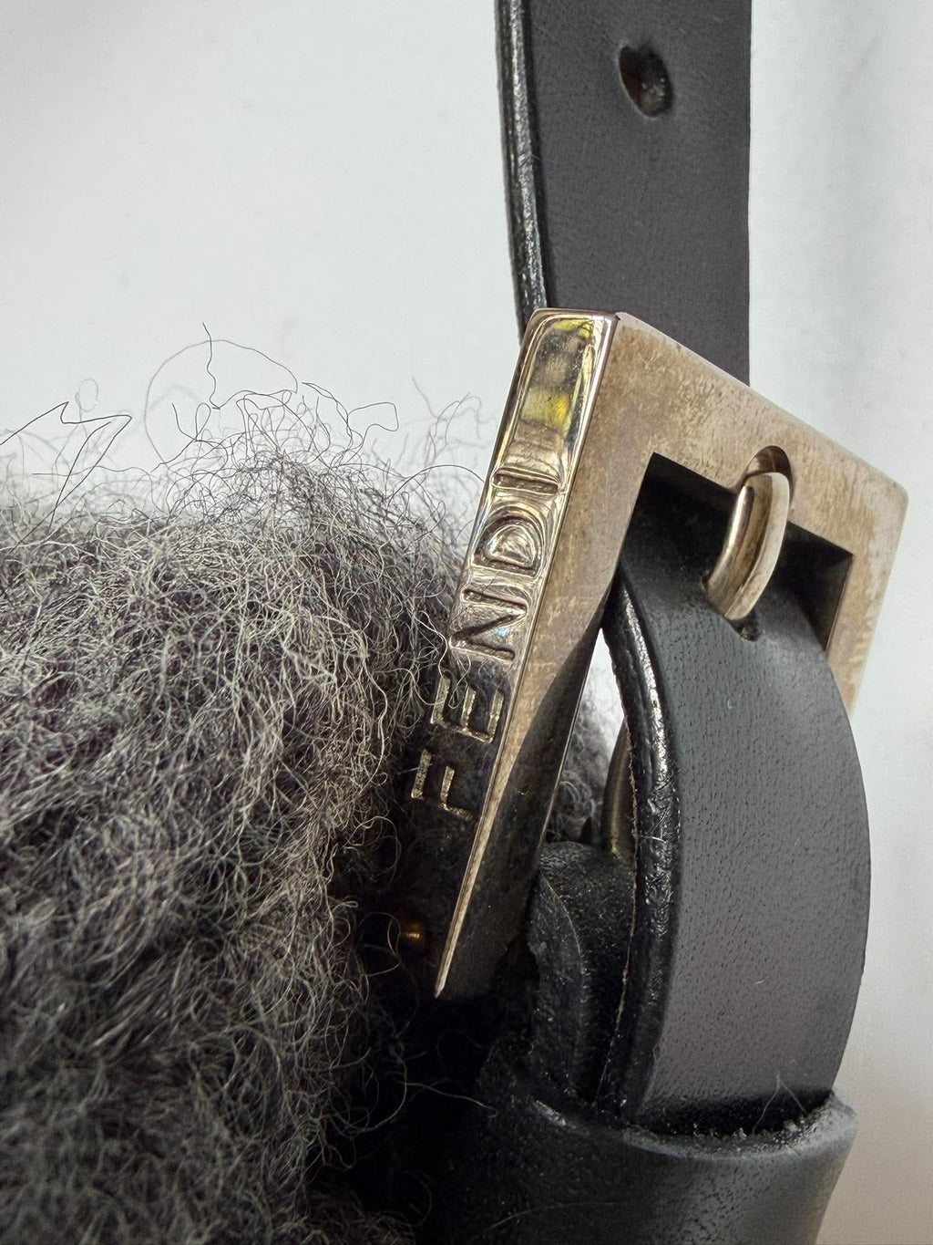 Vintage Fendi F/W1999 Wool Knit Baguette Bag