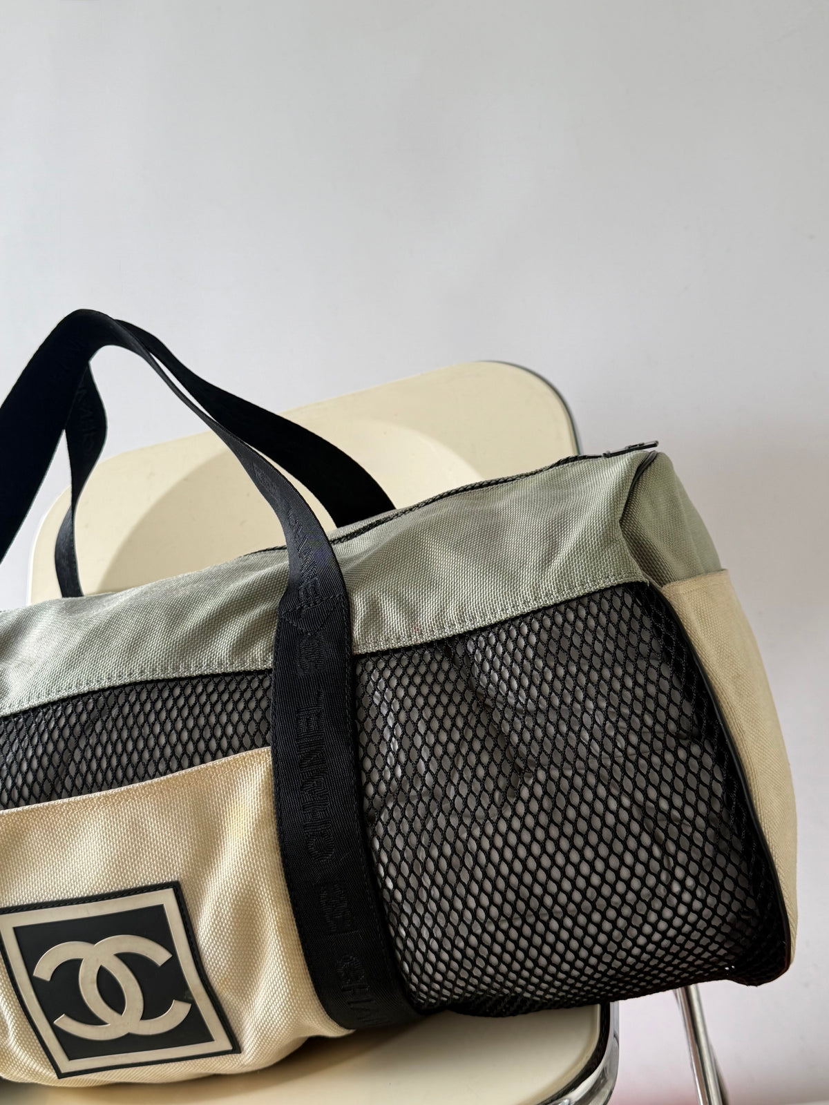 Vintage Chanel Sport Line Mesh Duffle Bag
