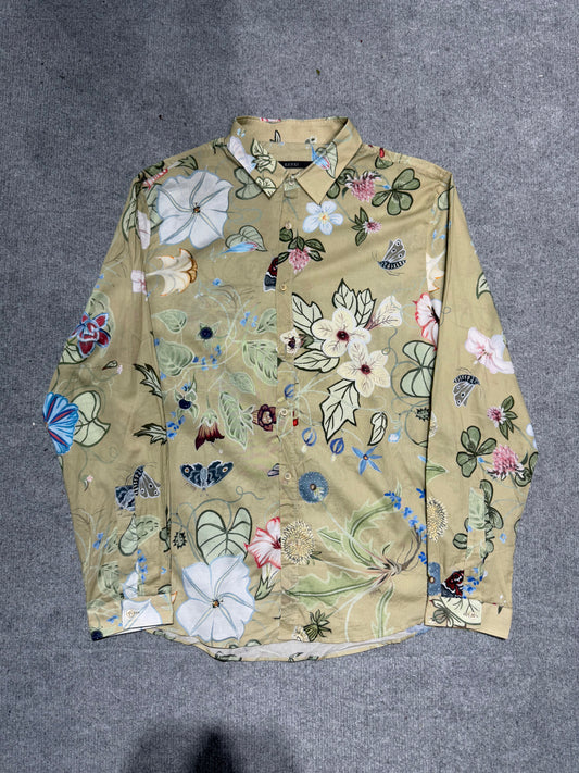 Gucci Beige Cotton Floral Print Duke