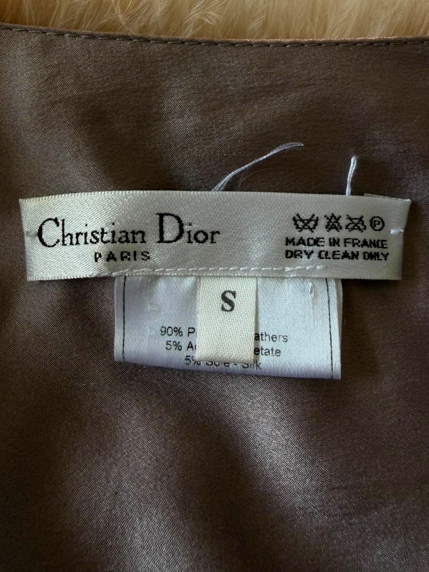 Vintage Christian Dior John Galliano Ostrich Feather Shrug