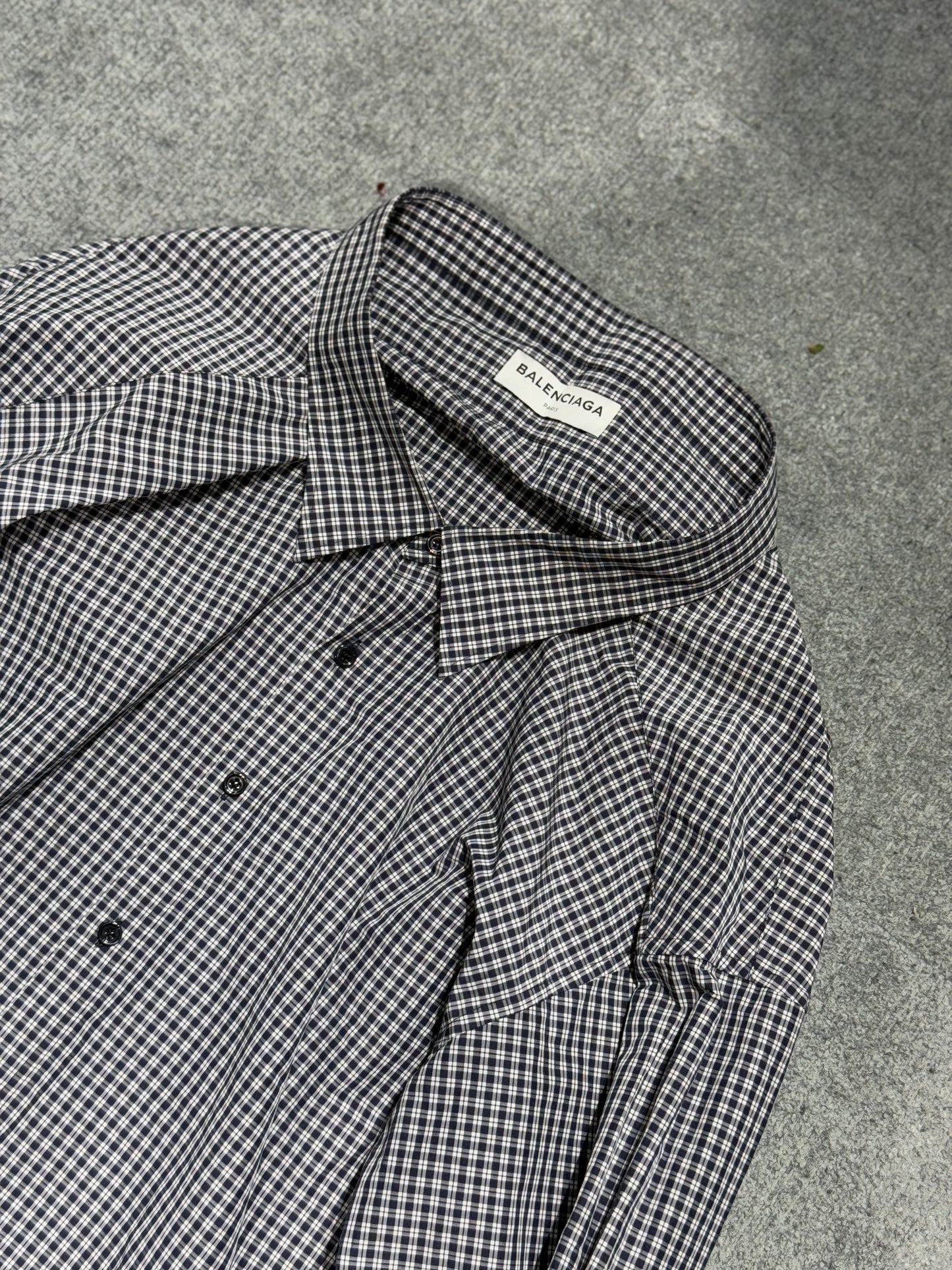 Balenciaga 17AW Check Swing Shirt Oversized Demna