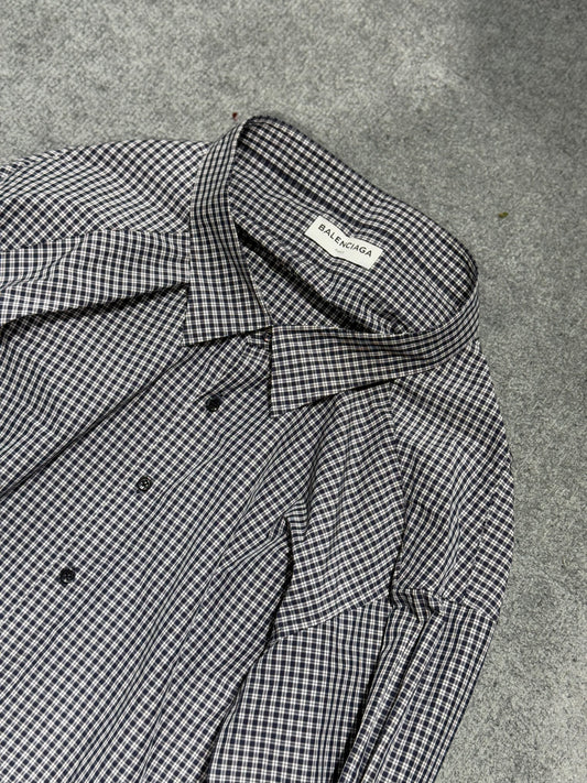 Balenciaga 17AW Check Swing Shirt Oversized Demna