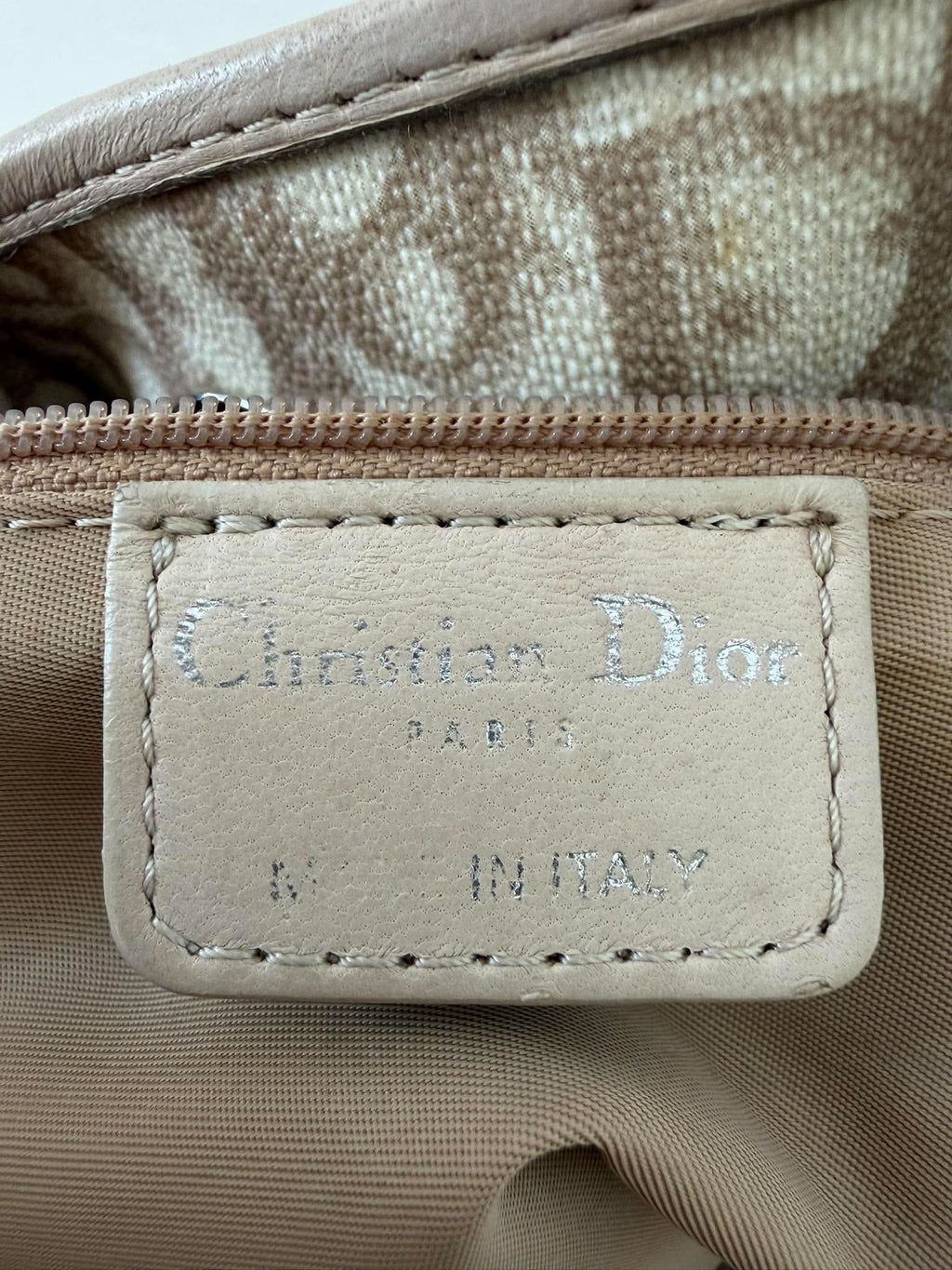 Vintage Christian Dior Trotter Canvas Romantique Chain Tote Bag