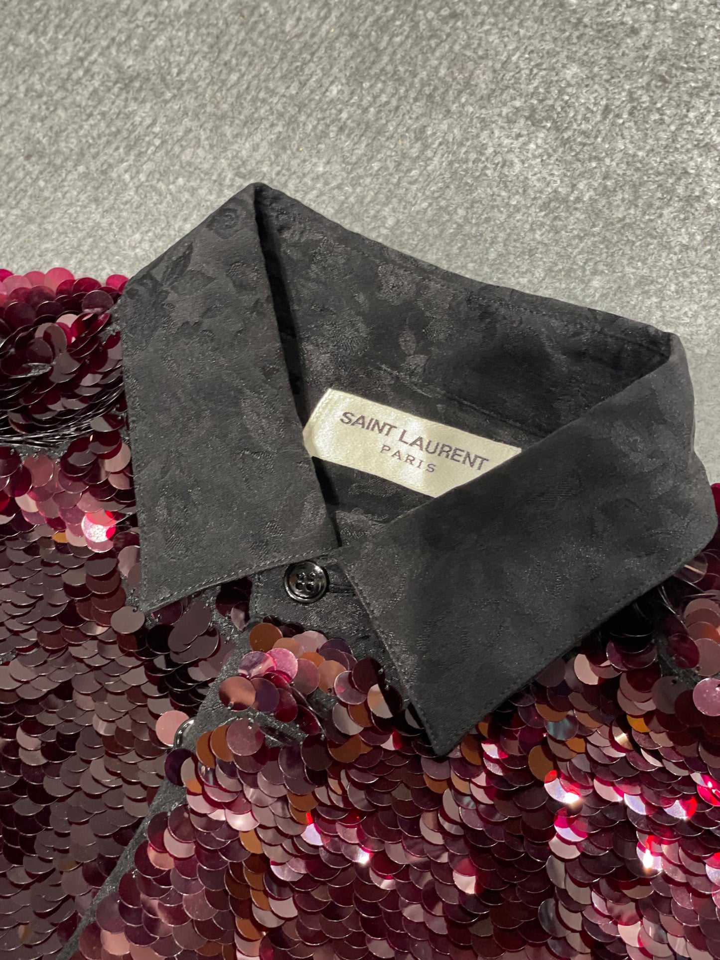 Saint Laurent Spring Summer 2018 Sequined Shirt