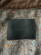 Saint Laurent Dull Black Corduroy Work Jacket