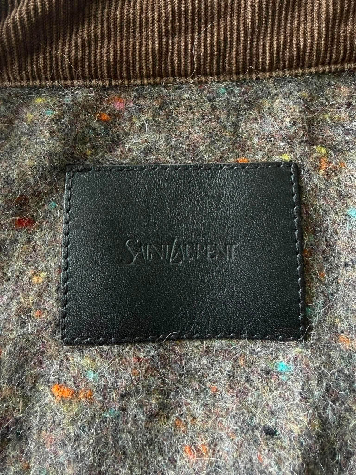 Saint Laurent Dull Black Corduroy Work Jacket