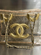 Chanel 1991 VIntage Timeless Naked Clear Transparent Tote