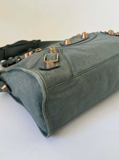 2000's Balenciaga Dark Green Giant 21 City Bag