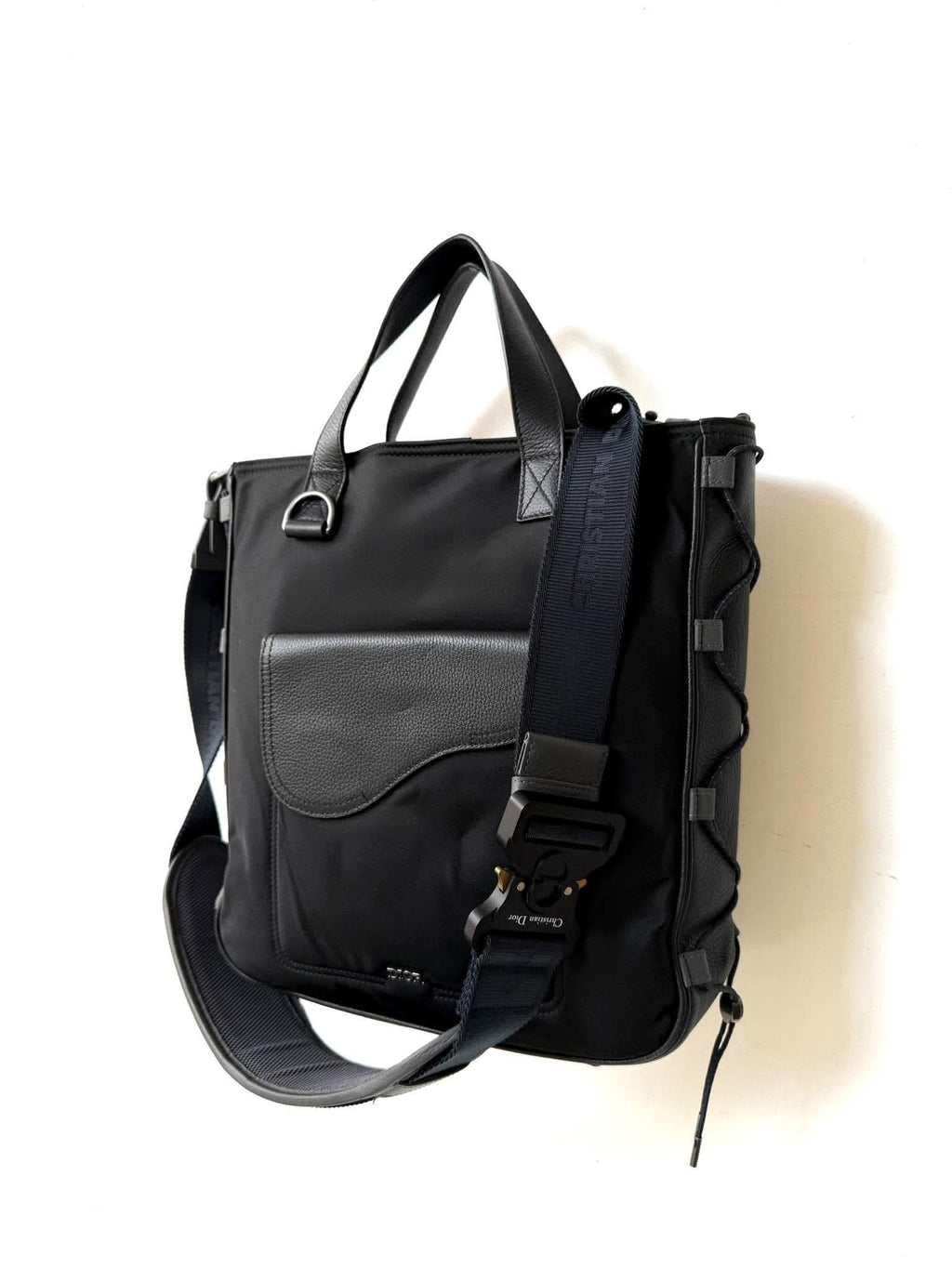Dior x Sacai by Kim Jones Nylon Saddle Tote Bag