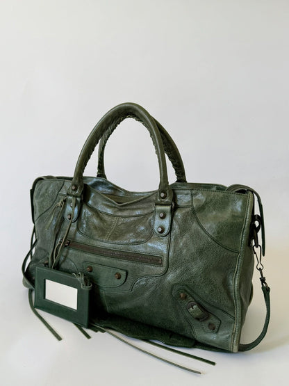 2000’s Balenciaga Green Classic City Bag