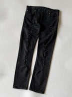 Dior Homme Autumn 2014 Crash Distressed Black Denim