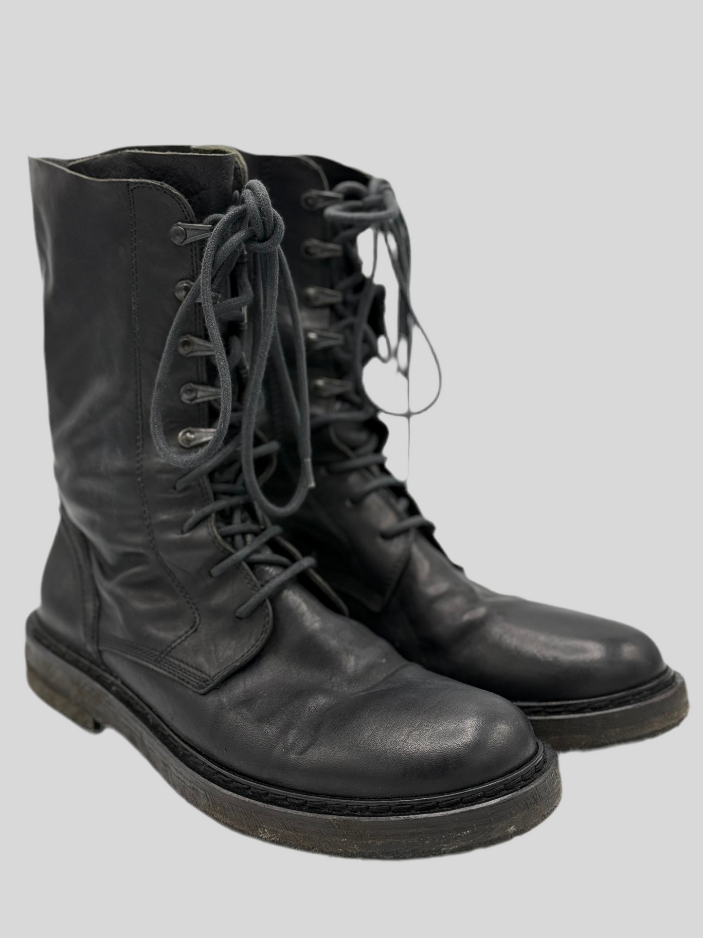 Ann Demeulemeester Bozo Nero Combat Boots