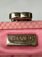 Chanel Pink Python Skin Clutch