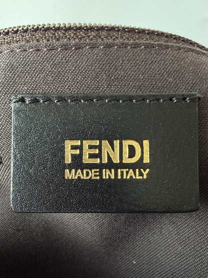 Fendi Red Baguette Mamma Snakeskin FF Logo Clasp
