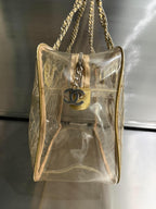 Chanel 1991 VIntage Timeless Naked Clear Transparent Tote