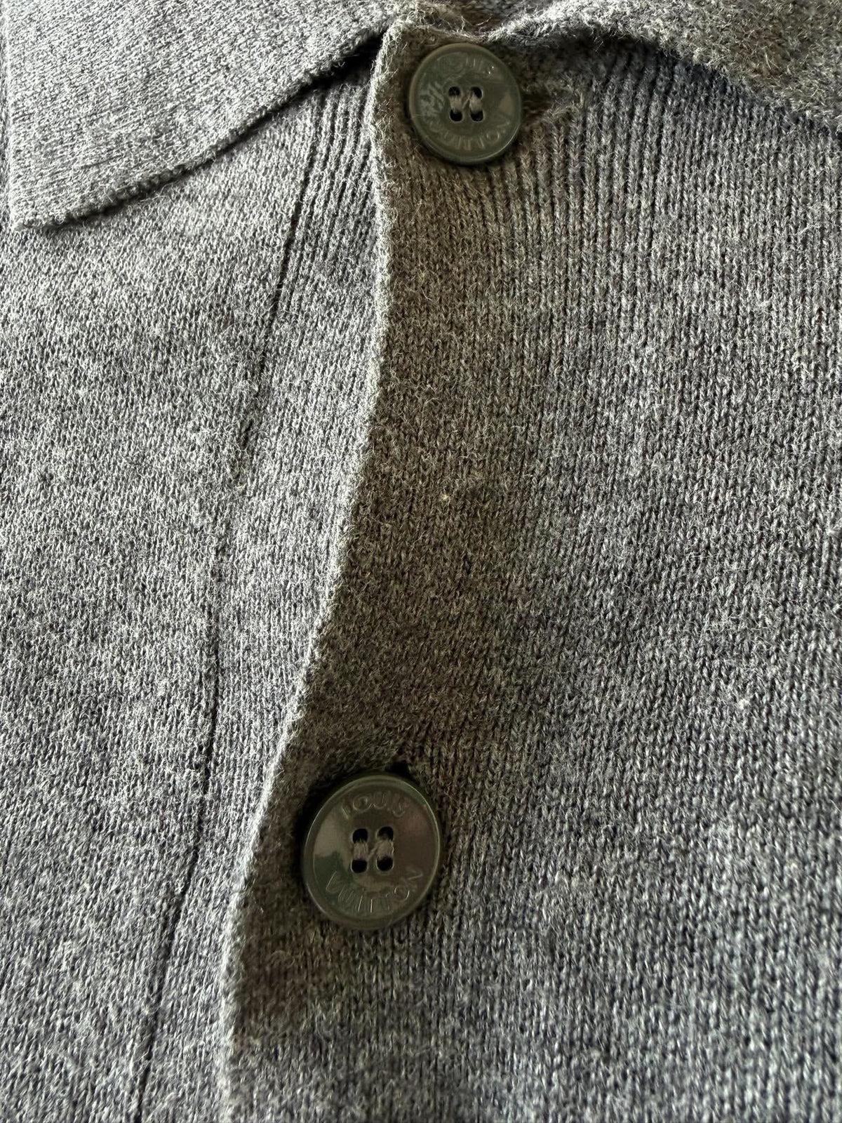 Louis Vuitton Gray Oversized Cotton Knit Shirt