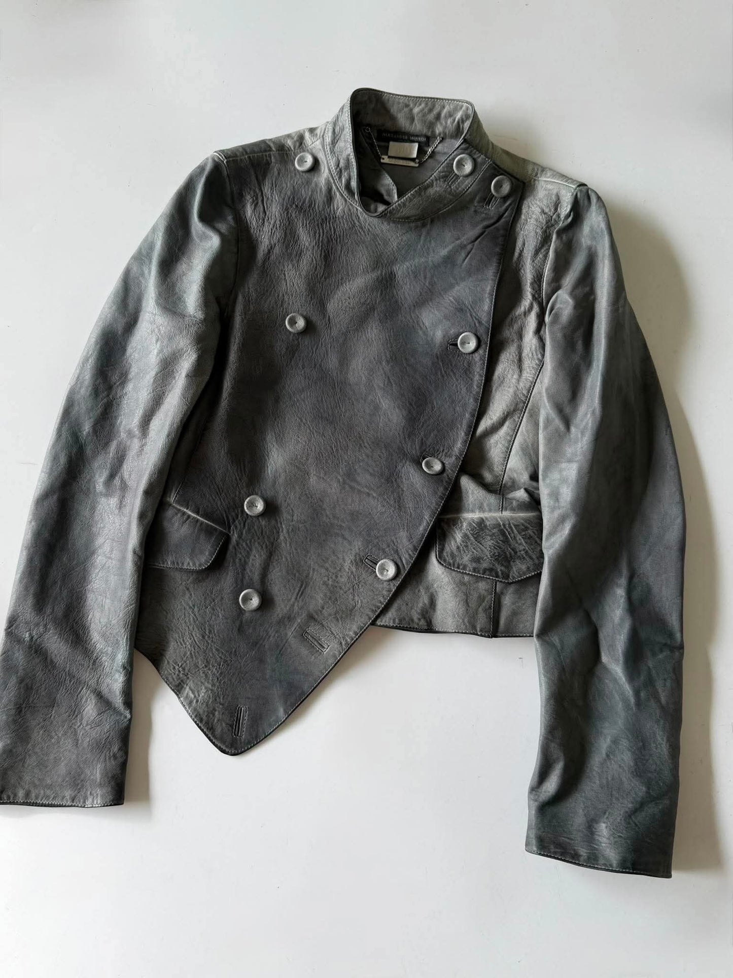 Vintage Alexander McQueen JOYCE Asymmetric Leather Jacket