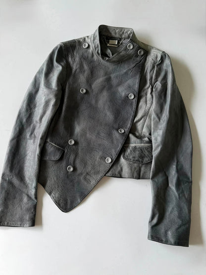 Vintage Alexander McQueen JOYCE Asymmetric Leather Jacket