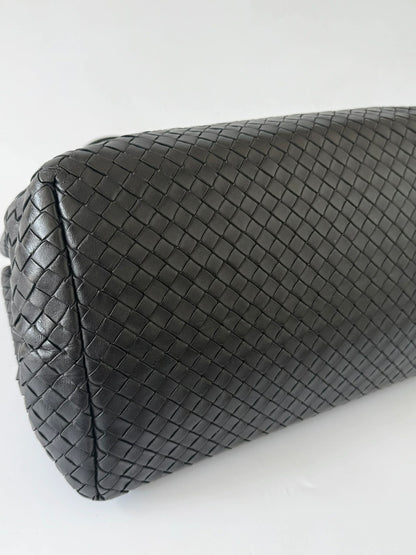 Bottega Veneta Black Intrecciato Large Tote Black