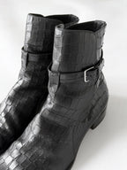 Saint Laurent by Hedi Slimane Crocodile Jodhpur Boots