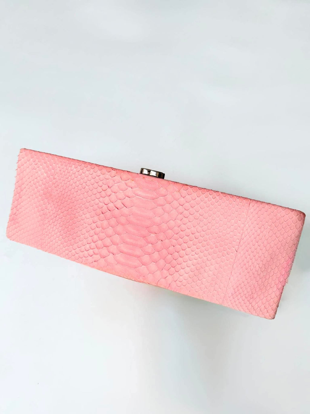 Chanel Pink Python Skin Clutch
