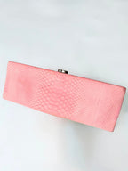 Chanel Pink Python Skin Clutch