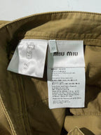 Miu Miu Olive Green Cargo Shorts
