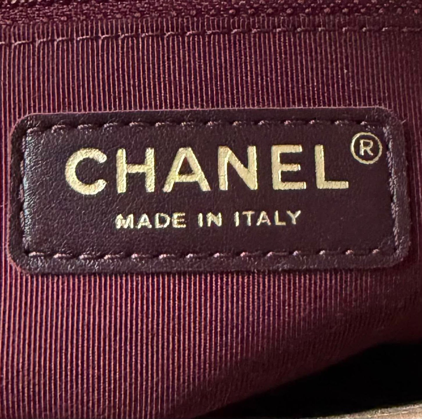 Chanel Brown Jumbo Quilted Iridescent Happy Stitch Flap