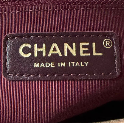 Chanel Brown Jumbo Quilted Iridescent Happy Stitch Flap