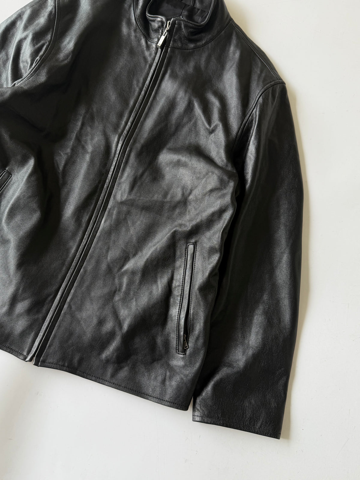 Balenciaga Nicolas Ghesquière BB Back Logo Leather Jacket