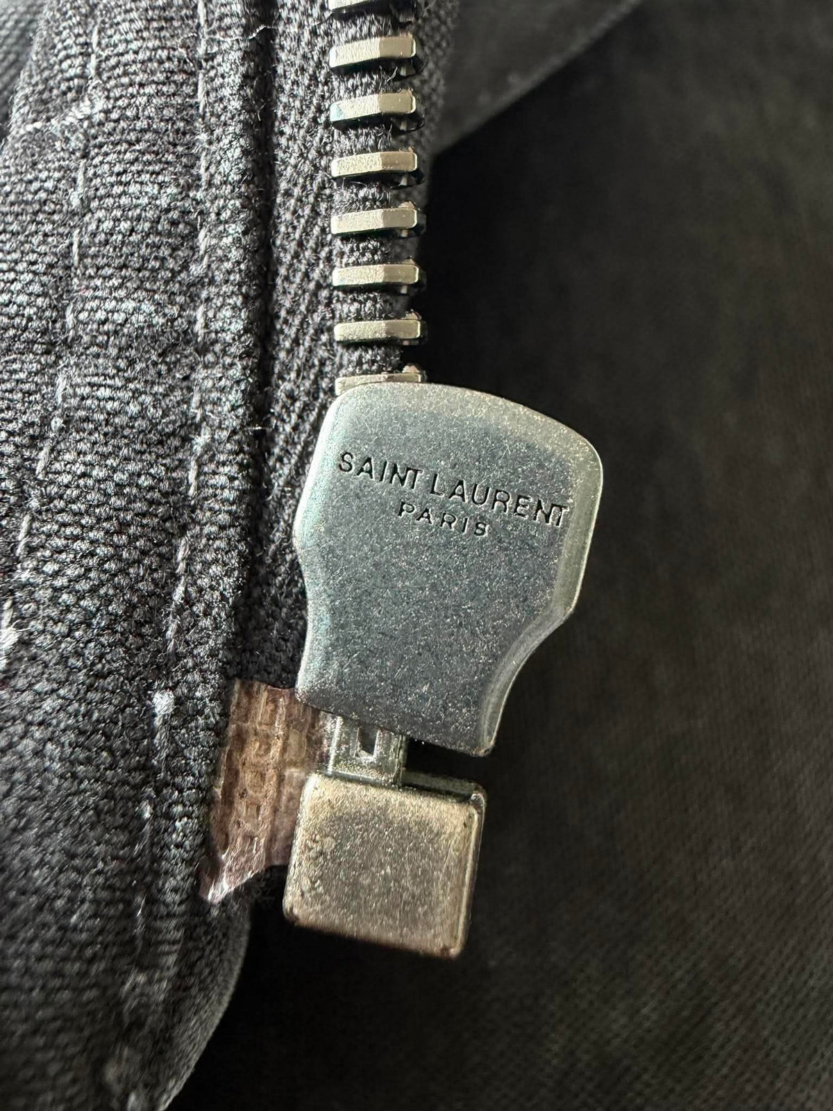 Saint Laurent Dull Black Corduroy Work Jacket