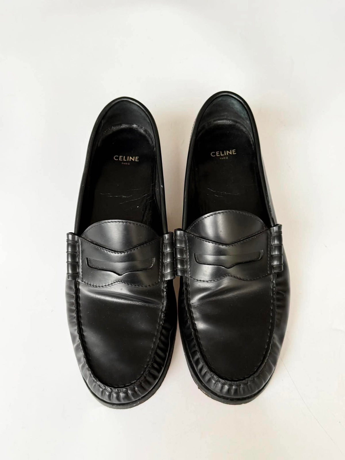 Celine by Hedi Slimane Luco Leather Penny Loafers