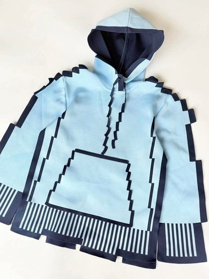 Loewe S/S23 Pixellated Light Blue Hoodie