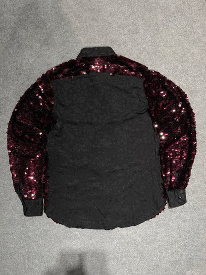 Saint Laurent Spring Summer 2018 Sequined Shirt