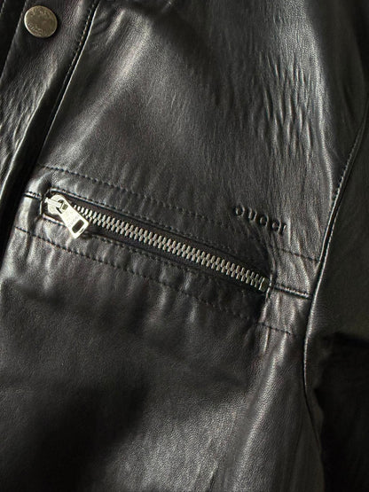 2000's GUCCI ICONIC INNER WEB LEATHER JACKET